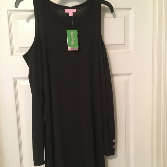 NWT Faire Sweater Dress - Color (Onyx Metallic) - Lilly Pulitzer 🌸 - Size M - Picture 1 of 2